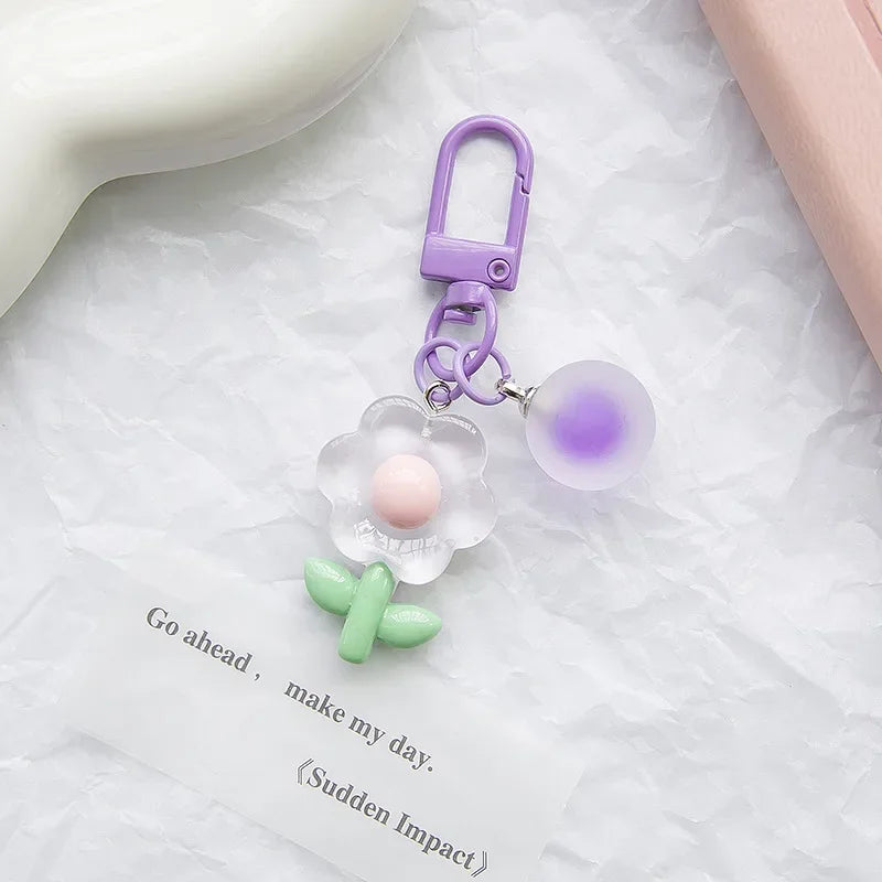 Acrylic Flower Key Chain