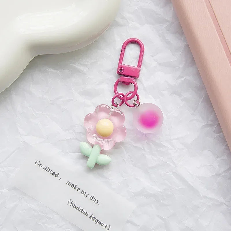 Acrylic Flower Key Chain