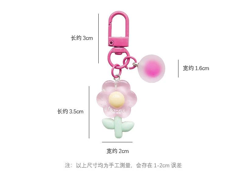 Acrylic Flower Key Chain
